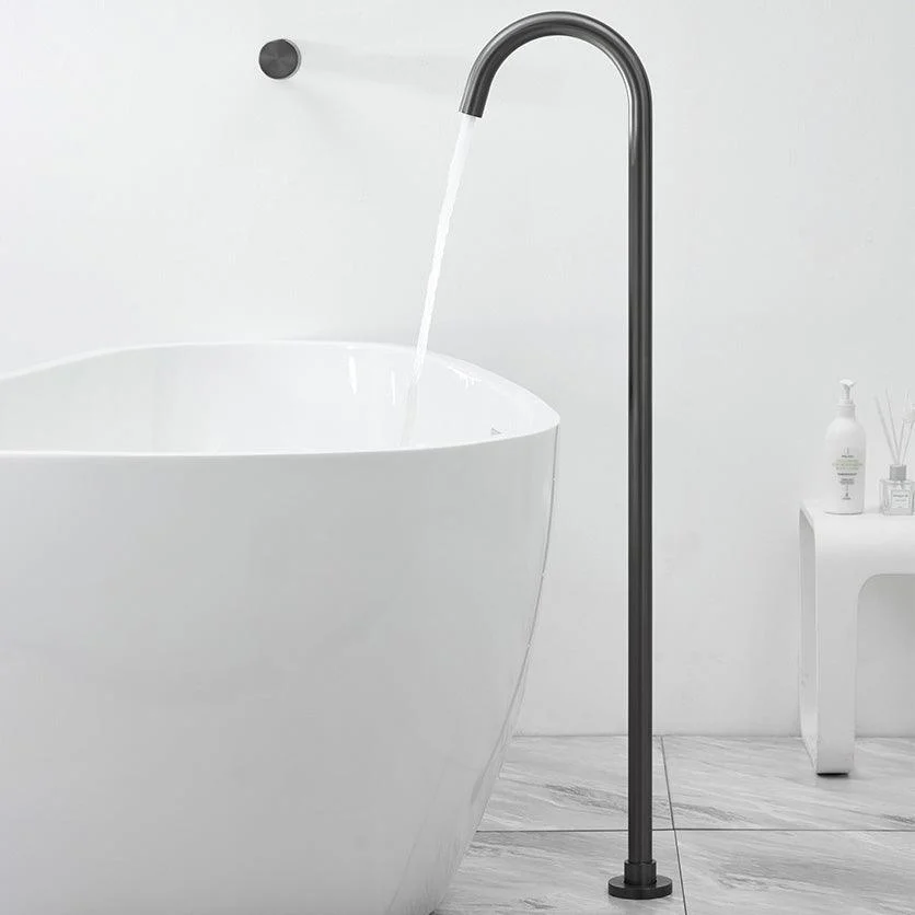 Floor Mounted Freestanding Tub Filler 1-Handle High Arc Tub Tap -Bathlova