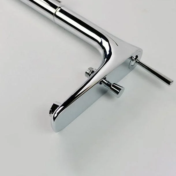 Floor Mounted Freestanding Tub Filler Single Handle Freestanding Tap with Hose -Bathlova