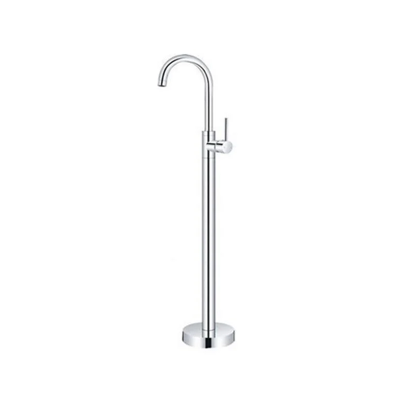 Floor Mounted Metal Freestanding Tub Filler 1 Handle Freestanding Bathtub Tap -Bathlova