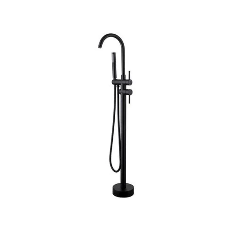 Floor Mounted Metal Freestanding Tub Filler 1 Handle Freestanding Bathtub Tap -Bathlova