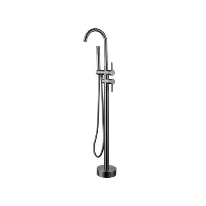 Floor Mounted Metal Freestanding Tub Filler 1 Handle Freestanding Bathtub Tap -Bathlova