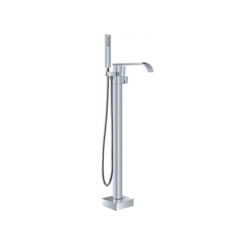 Floor Mounted Metal Freestanding Tub Filler 1 Handle Freestanding Bathtub Tap -Bathlova