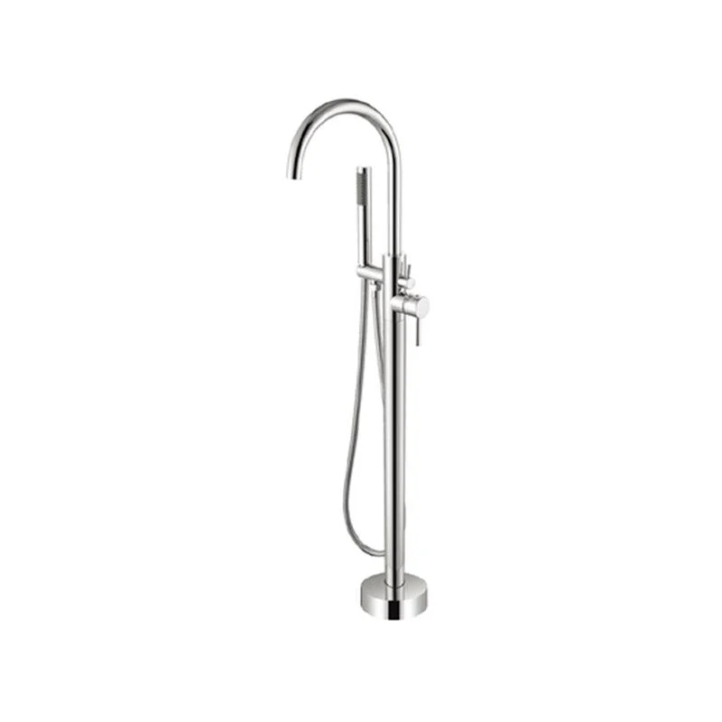 Floor Mounted Metal Freestanding Tub Filler 2 Handles Freestanding Bathtub Tap -Bathlova