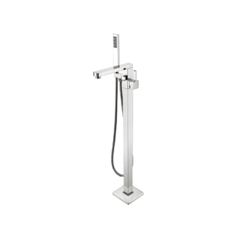 Floor Mounted Metal Freestanding Tub Filler 2 Handles Freestanding Bathtub Tap -Bathlova