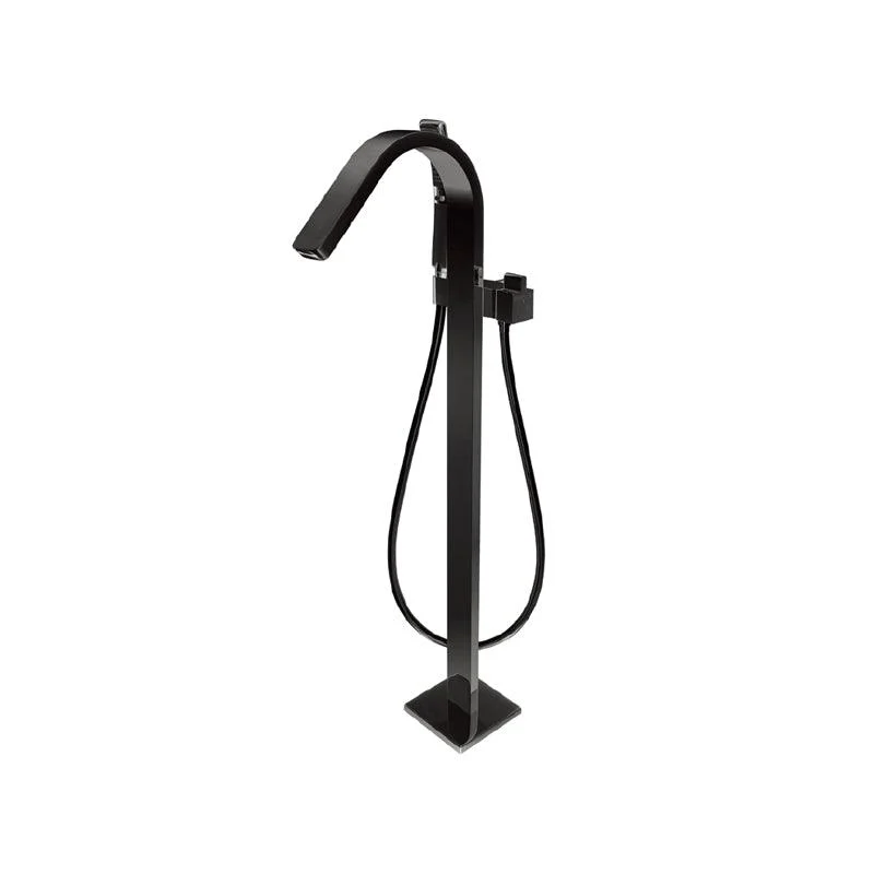 Floor Mounted Metal Freestanding Tub Filler 2 Handles Freestanding Bathtub Tap -Bathlova