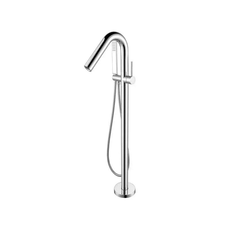 Floor Mounted Metal Freestanding Tub Filler 2 Handles Freestanding Bathtub Tap -Bathlova