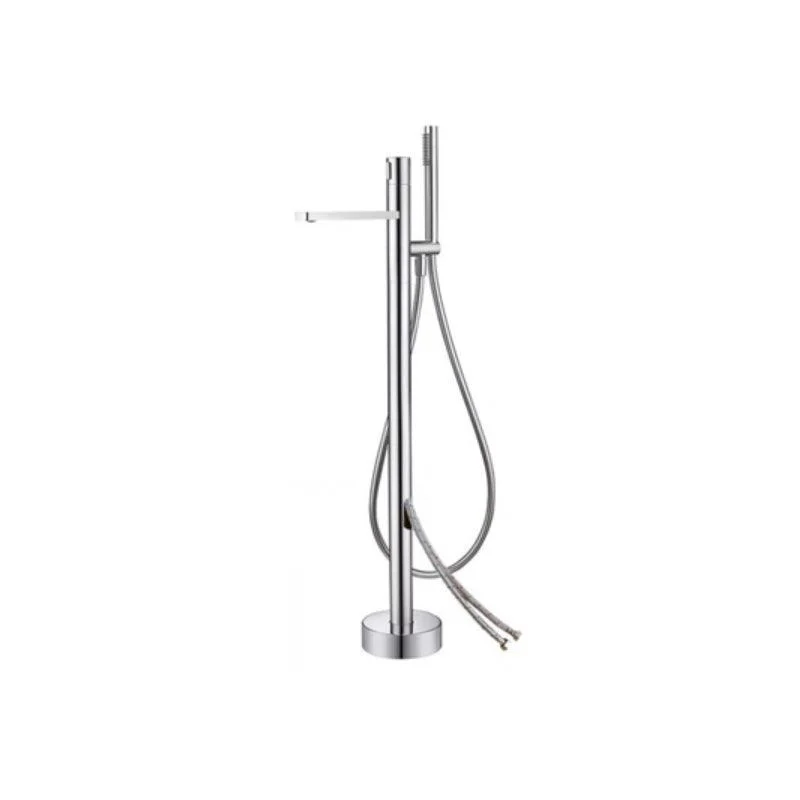 Floor Mounted Metal Freestanding Tub Filler High Arc Freestanding Bathtub Tap -Bathlova