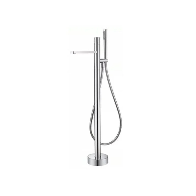 Floor Mounted Metal Freestanding Tub Filler High Arc Freestanding Bathtub Tap -Bathlova