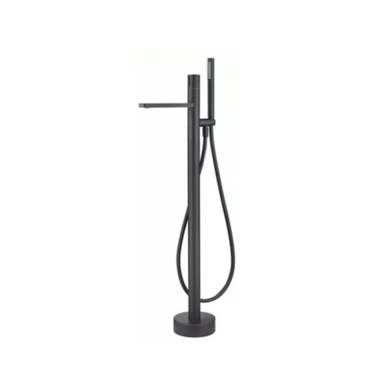 Floor Mounted Metal Freestanding Tub Filler High Arc Freestanding Bathtub Tap -Bathlova