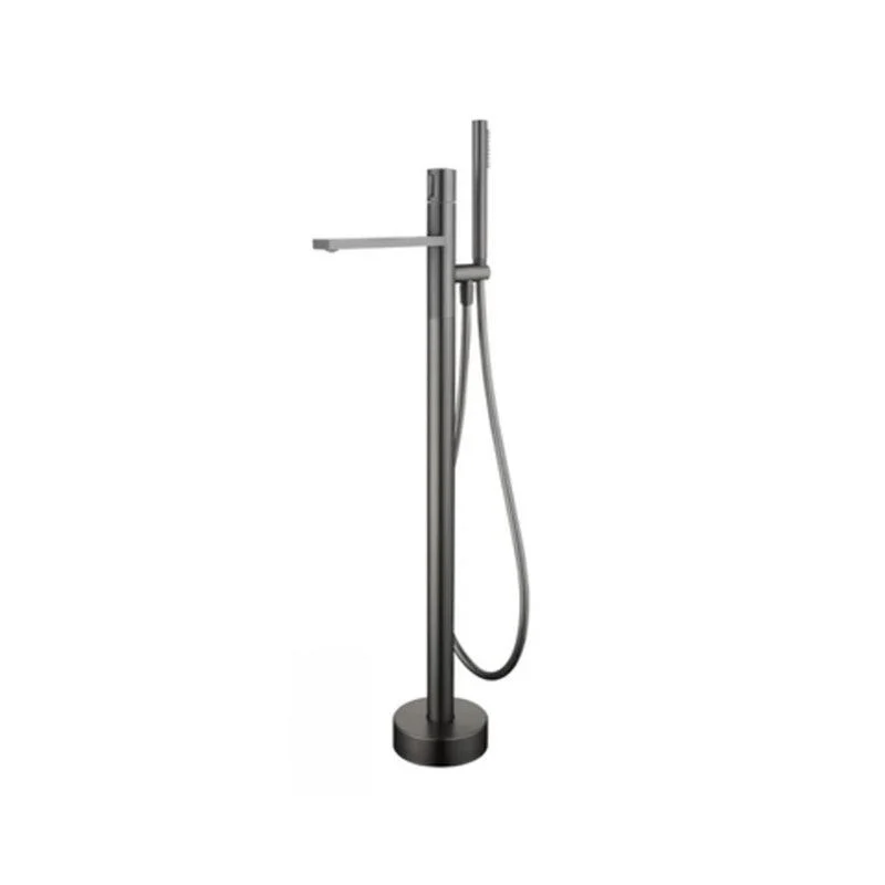 Floor Mounted Metal Freestanding Tub Filler High Arc Freestanding Bathtub Tap -Bathlova