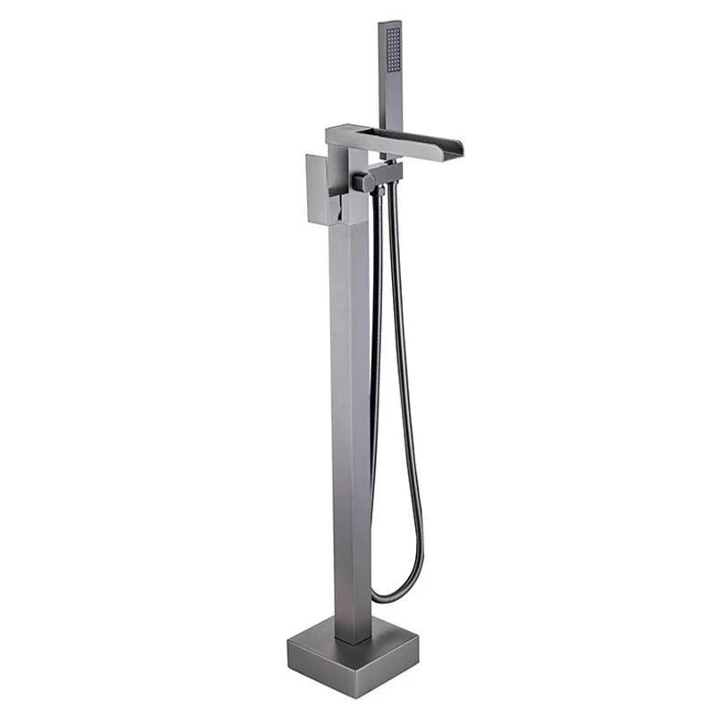 Floor Mounted Metal Freestanding Tub Filler One Handle Freestanding Bathtub Tap -Bathlova