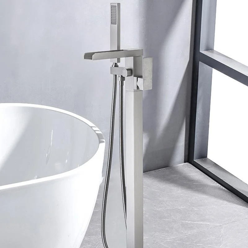 Floor Mounted Metal Freestanding Tub Filler One Handle Freestanding Bathtub Tap -Bathlova