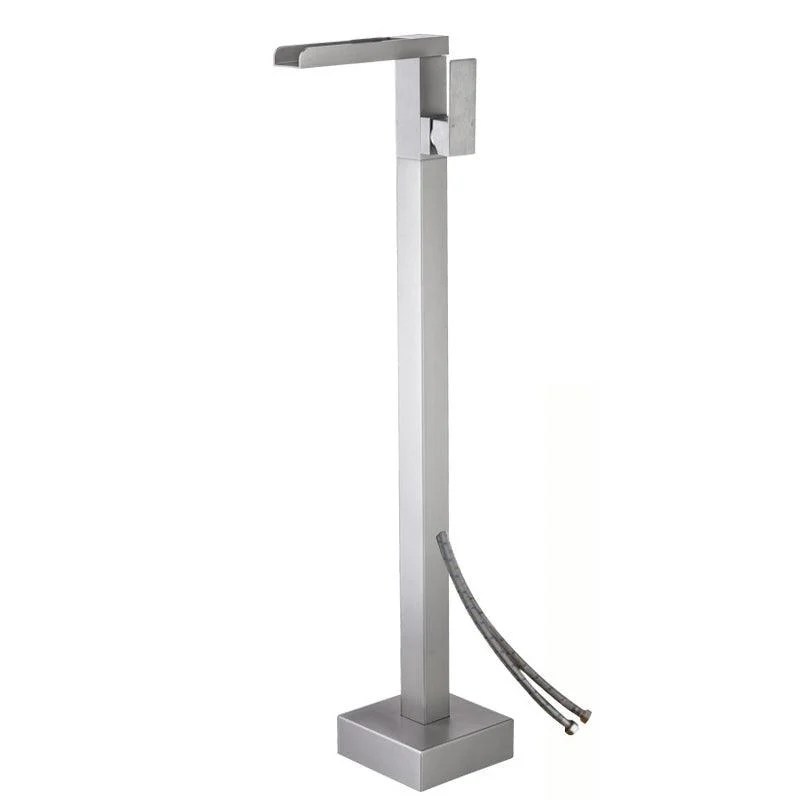 Floor Mounted Metal Freestanding Tub Filler One Handle Freestanding Bathtub Tap -Bathlova