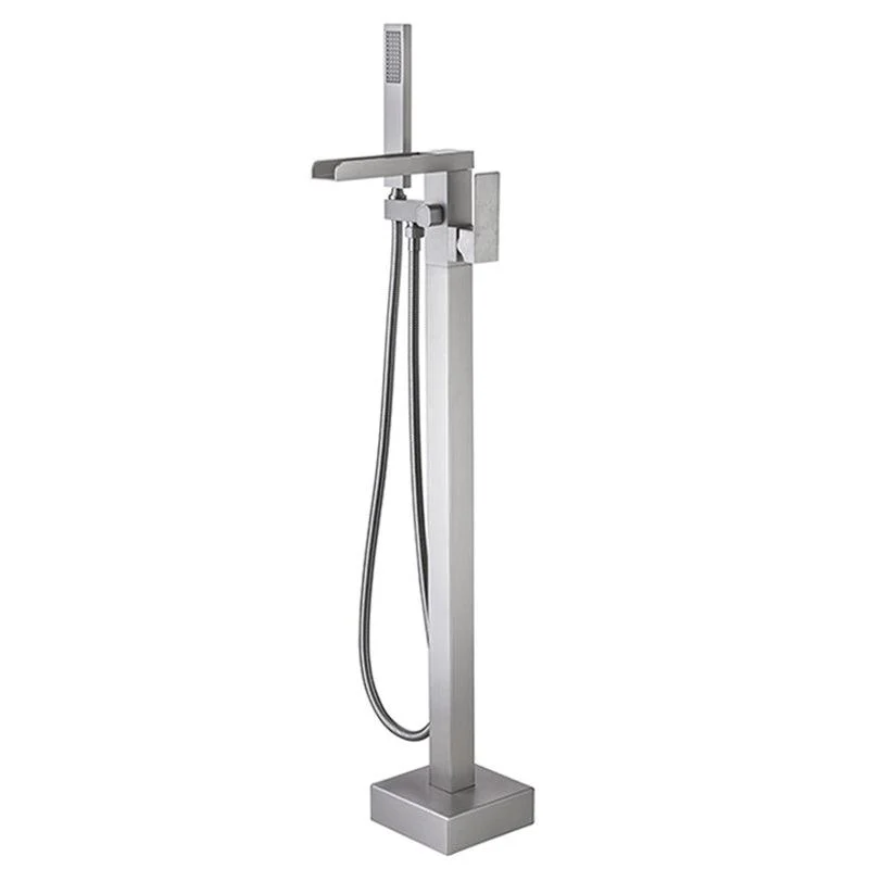 Floor Mounted Metal Freestanding Tub Filler One Handle Freestanding Bathtub Tap -Bathlova