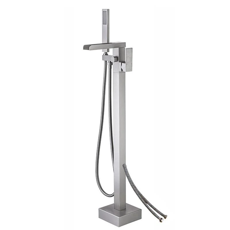 Floor Mounted Metal Freestanding Tub Filler One Handle Freestanding Bathtub Tap -Bathlova