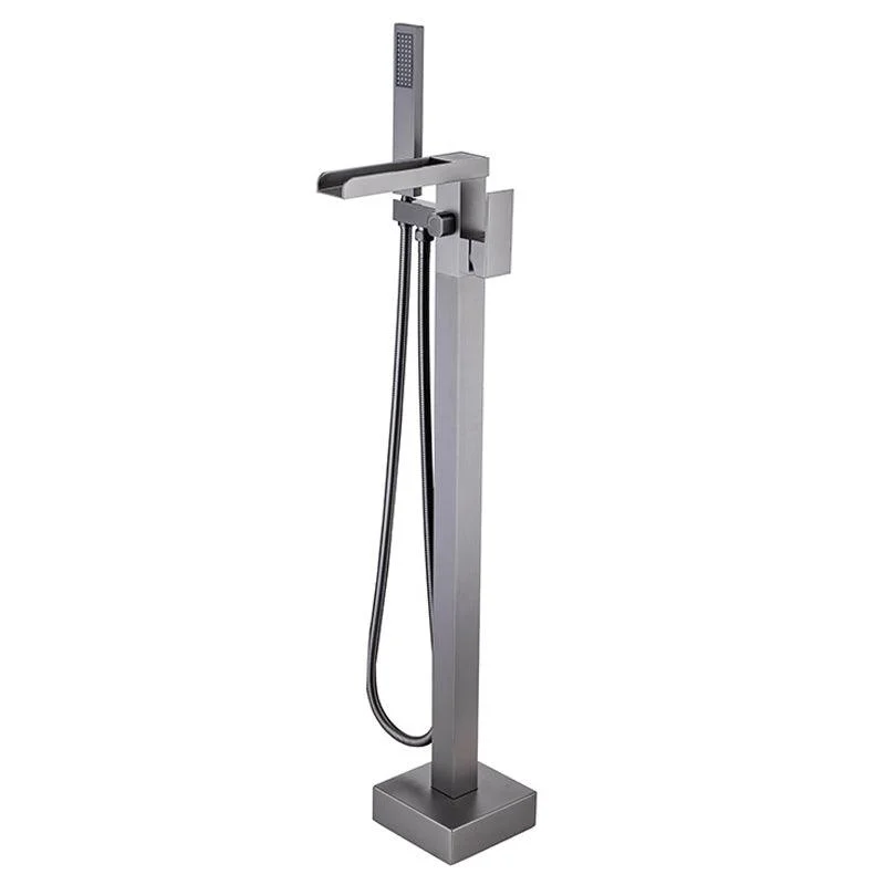 Floor Mounted Metal Freestanding Tub Filler One Handle Freestanding Bathtub Tap -Bathlova