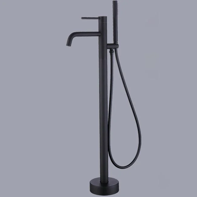 Floor Mounted Metal Freestanding Tub Filler One Handle Freestanding Tap -Bathlova