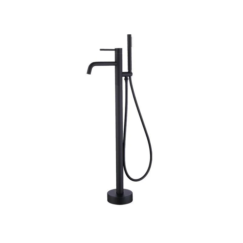 Floor Mounted Metal Freestanding Tub Filler One Handle Freestanding Tap -Bathlova