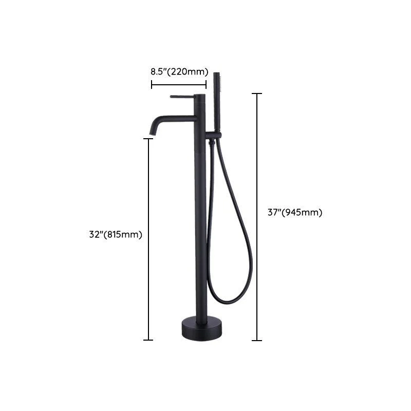 Floor Mounted Metal Freestanding Tub Filler One Handle Freestanding Tap -Bathlova