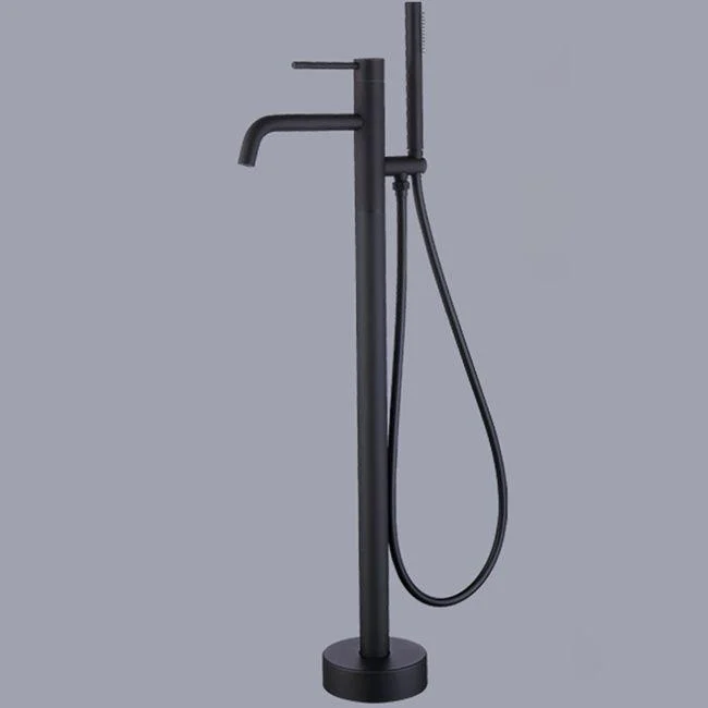 Floor Mounted Metal Freestanding Tub Filler One Handle Freestanding Tap -Bathlova