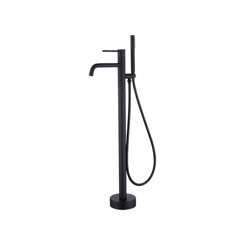 Floor Mounted Metal Freestanding Tub Filler One Handle Freestanding Tap -Bathlova