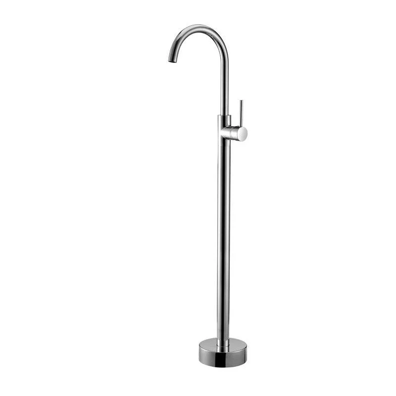 Floor Mounted Metal Freestanding Tub Filler One Handle Freestanding Tub Filler Trim -Bathlova