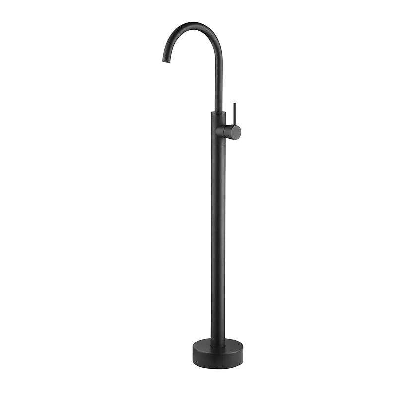 Floor Mounted Metal Freestanding Tub Filler One Handle Freestanding Tub Filler Trim -Bathlova