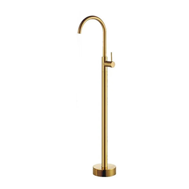 Floor Mounted Metal Freestanding Tub Filler One Handle Freestanding Tub Filler Trim -Bathlova