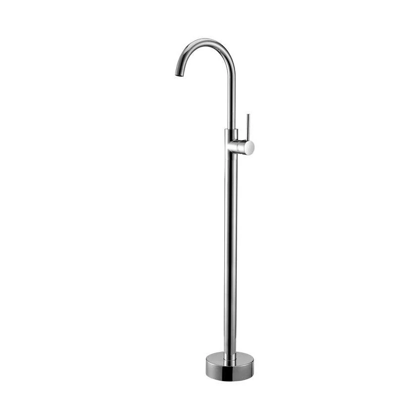 Floor Mounted Metal Freestanding Tub Filler One Handle Freestanding Tub Filler Trim -Bathlova