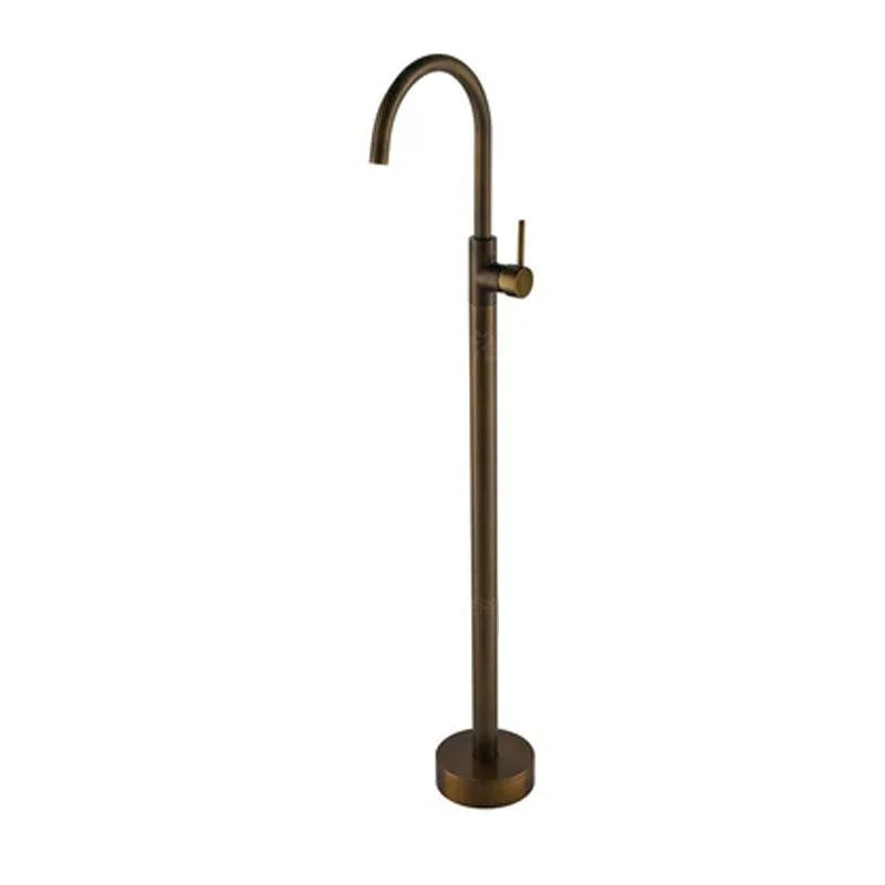 Floor Mounted Metal Freestanding Tub Filler One Handle Freestanding Tub Filler Trim -Bathlova