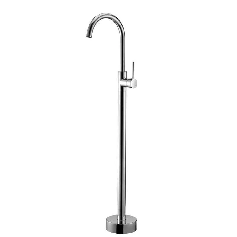 Floor Mounted Metal Freestanding Tub Filler One Handle Freestanding Tub Filler Trim -Bathlova