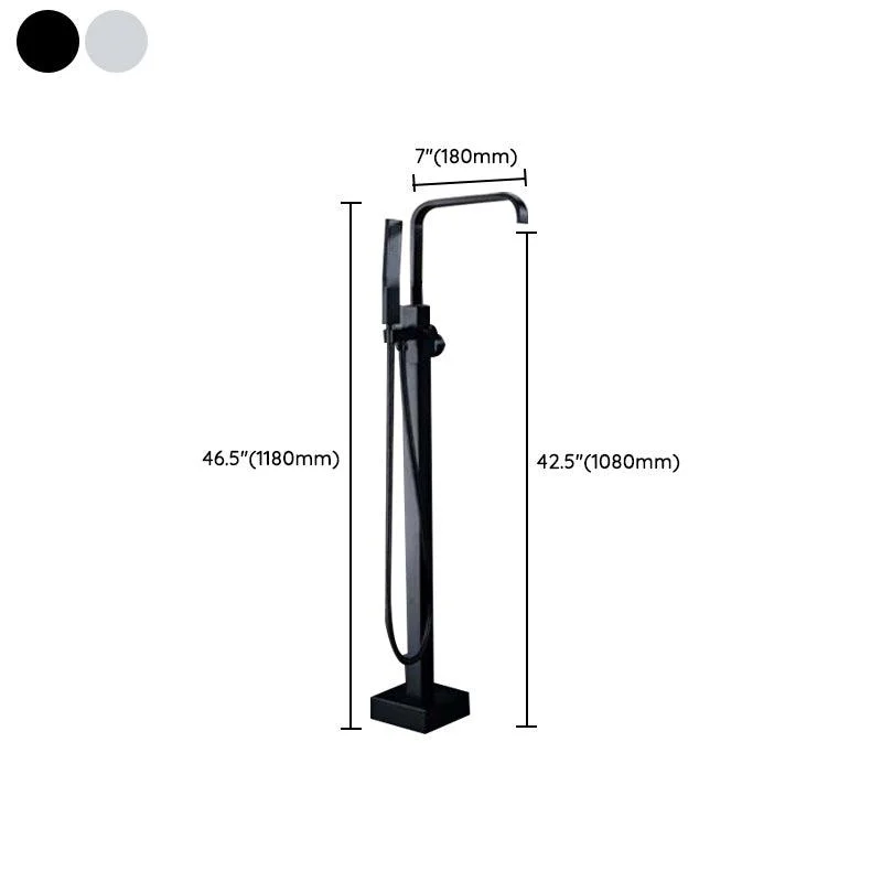 Floor Mounted Metal Freestanding Tub Filler One Hold Freestanding Tub Filler Trim -Bathlova