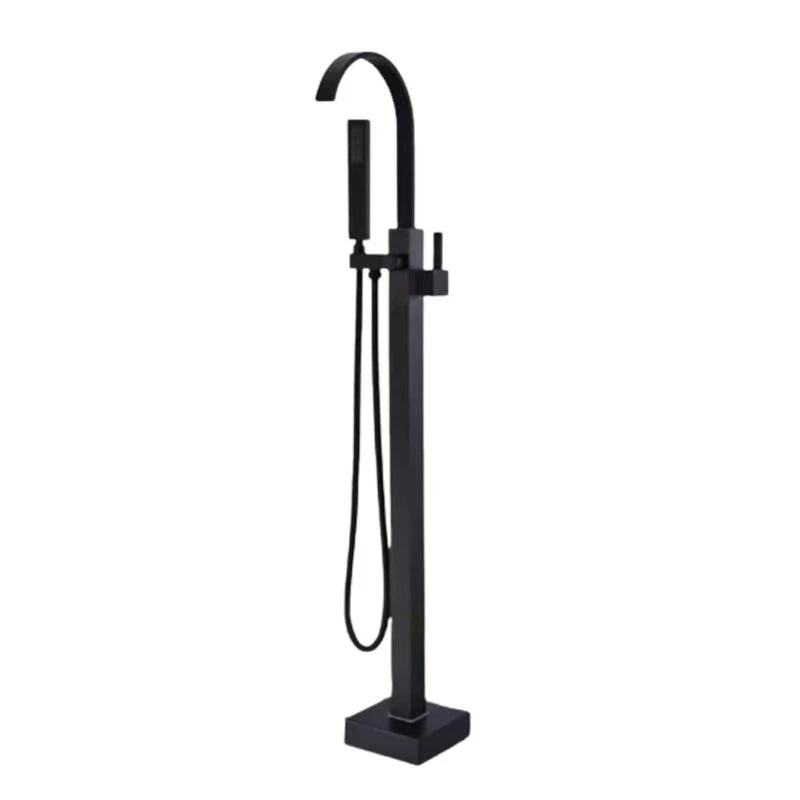 Floor Mounted Metal Freestanding Tub Filler Rotatable Freestanding Bathtub Tap -Bathlova