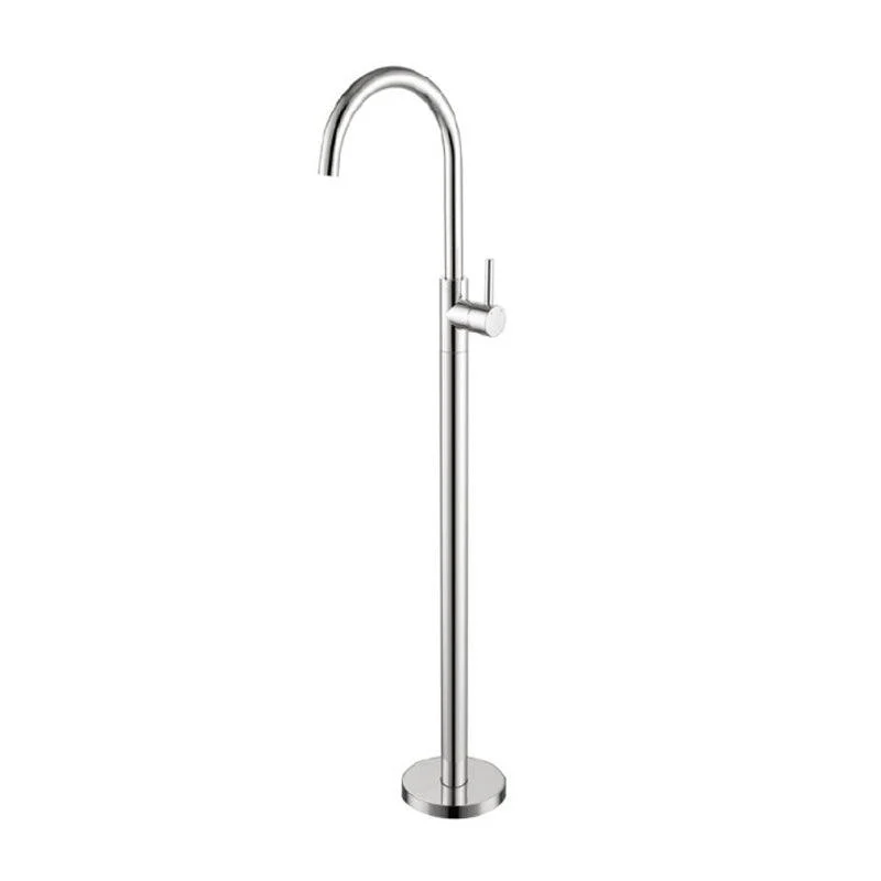 Floor Mounted Metal Freestanding Tub Filler Single Handle Freestanding Tap -Bathlova