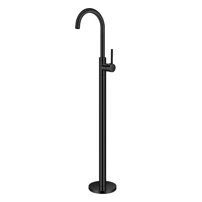 Floor Mounted Metal Freestanding Tub Filler Single Handle Freestanding Tap -Bathlova