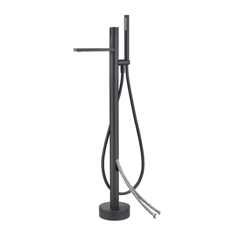 Floor Mounted Metal Freestanding Tub Filler Single Handle Freestanding Tub Filler Trim -Bathlova