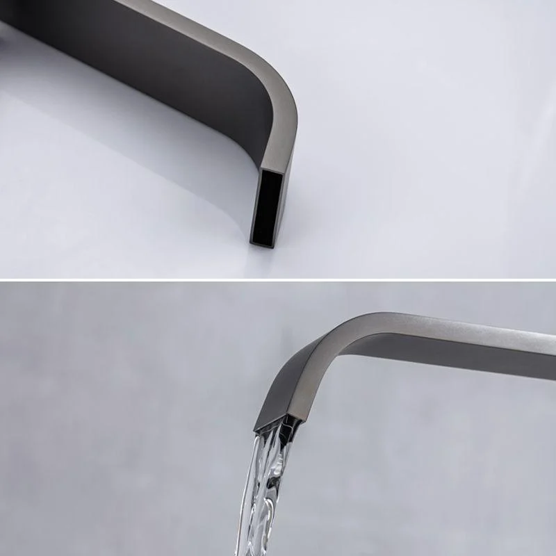 Floor Mounted Metal Freestanding Tub Filler Swivel Freestanding Tap -Bathlova