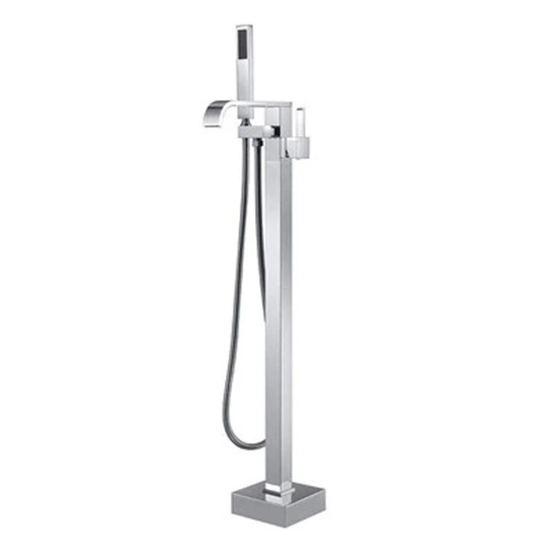 Floor Mounted Metal Freestanding Tub Filler Swivel Freestanding Tap -Bathlova