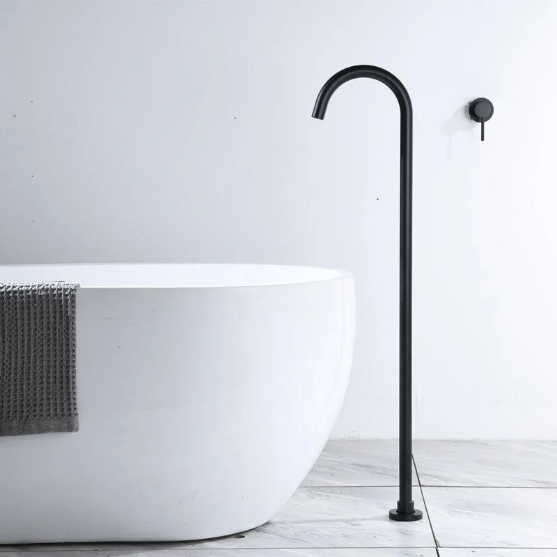 Floor Mounted Metal Freestanding Tub Filler Swivel Freestanding Tap -Bathlova