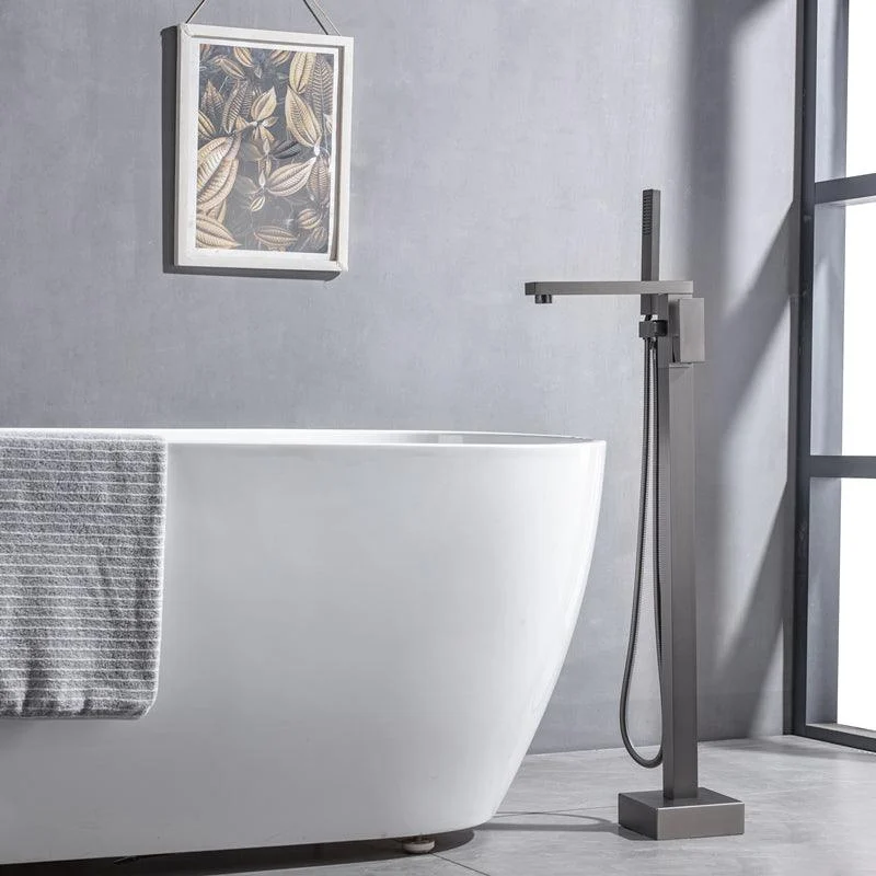 Floor Mounted Metal Freestanding Tub Filler Swivel Freestanding Tap -Bathlova