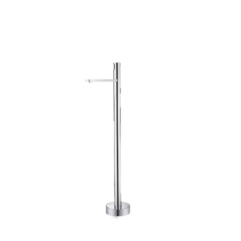 Floor Mounted Metal Freestanding Tub Filler Swivel Nickel Freestanding Tap -Bathlova