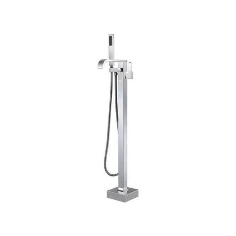 Floor Mounted Metal Freestanding Tub Filler Two Handles Freestanding Tub Filler Trim -Bathlova