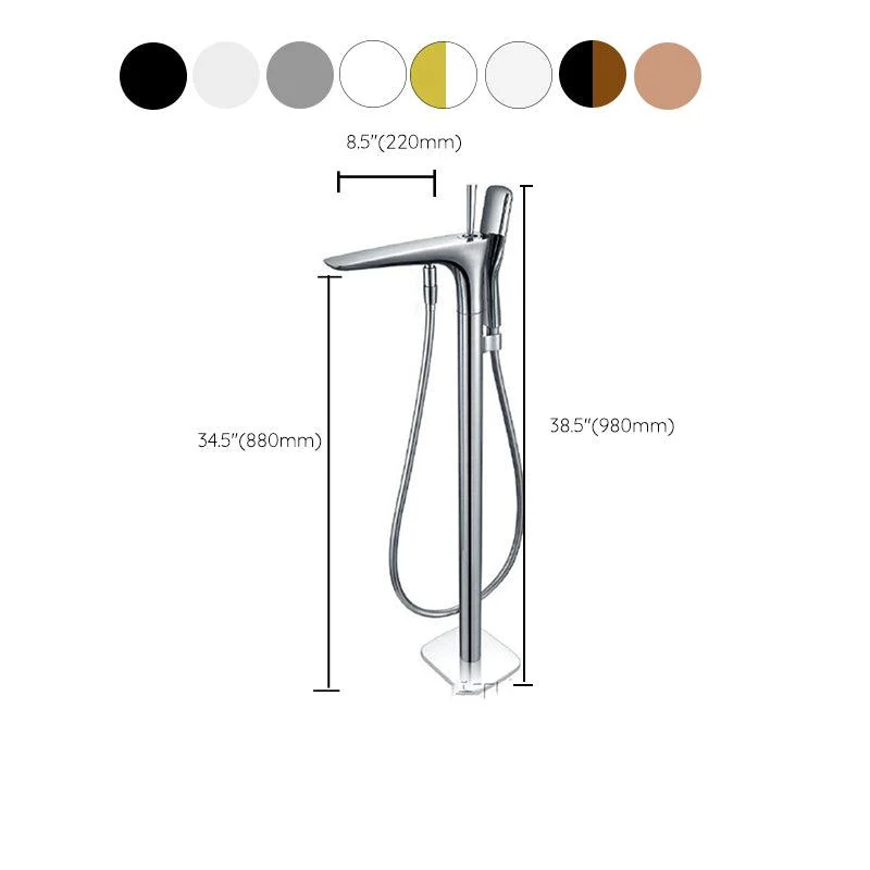 Floor Standing Bathroom Tap Handheld Shower Bathtub Tap -Bathlova