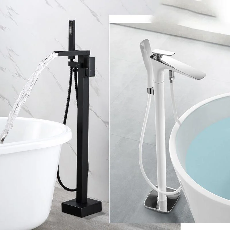 Floor Standing Bathroom Tap Handheld Shower Bathtub Tap -Bathlova