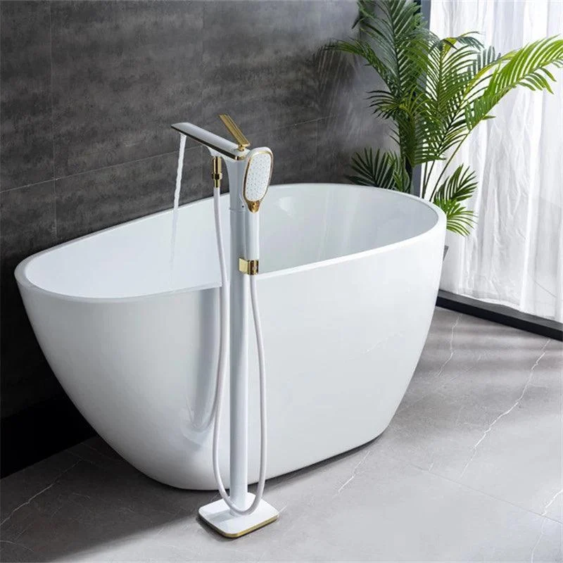 Floor Standing Bathroom Tap Handheld Shower Bathtub Tap -Bathlova