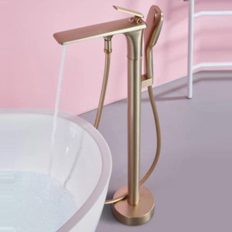 Floor Standing Bathroom Tap Handheld Shower Bathtub Tap -Bathlova