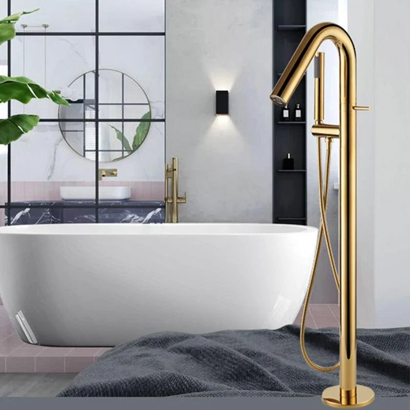 Floor Standing Tap Bathroom Handheld Shower Head Bathtub Tap -Bathlova