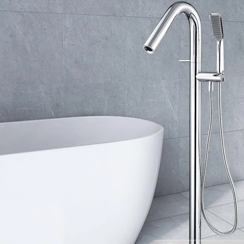 Floor Standing Tap Bathroom Handheld Shower Head Bathtub Tap -Bathlova