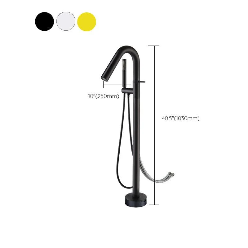 Floor Standing Tap Bathroom Handheld Shower Head Bathtub Tap -Bathlova