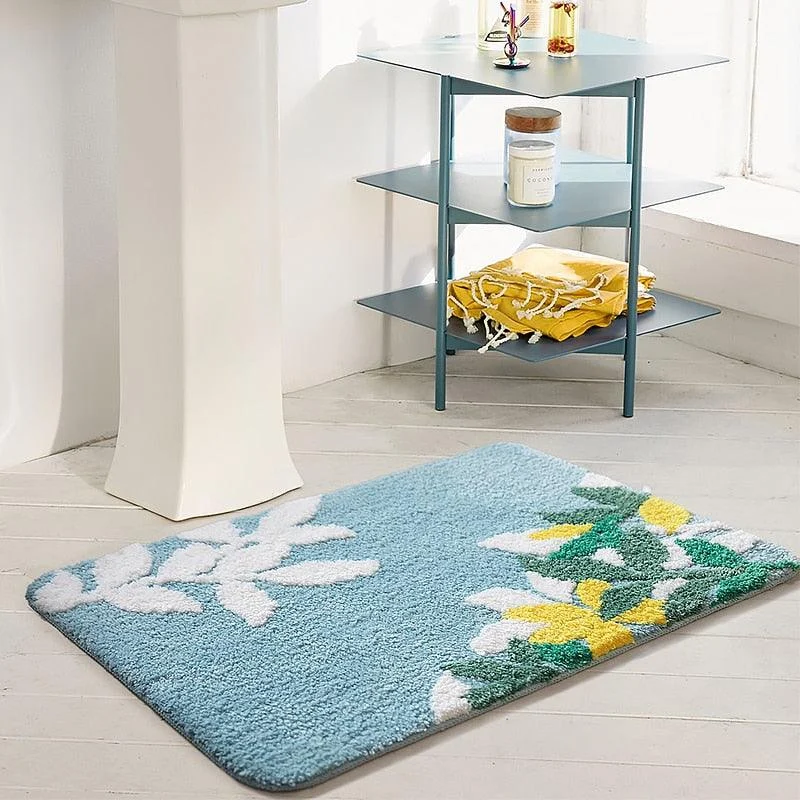 Floral Bath Mat -Bathlova